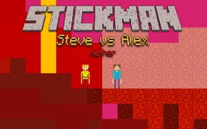 Stickman Steve vs Alex Nether Escape Adventure Online Game