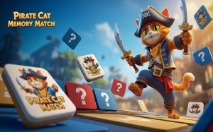 Pirate Cat Memory Match Online Game